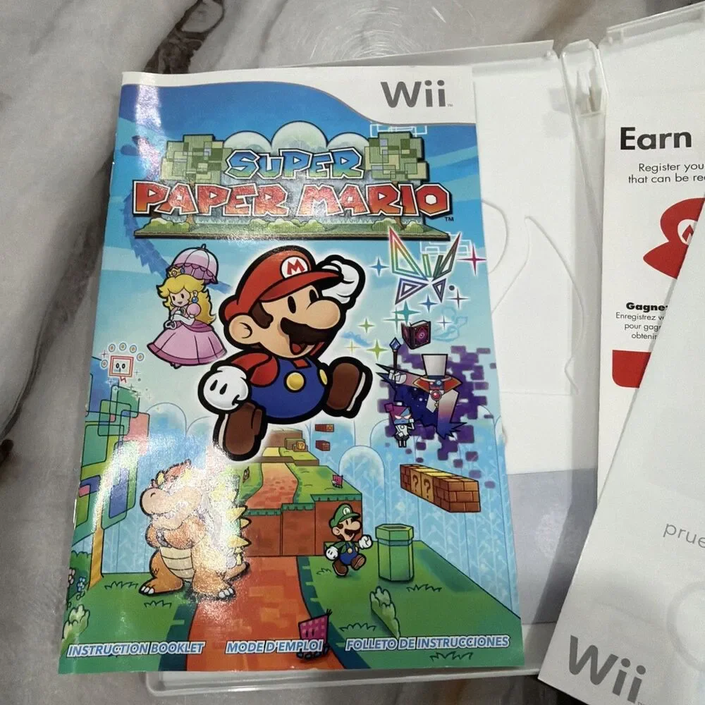 Super Paper Mario (Nintendo Selects Wii) - Authentic, Tested & Working - CIB